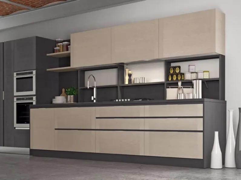 Cucina altri colori moderna lineare Mood Astra scontata