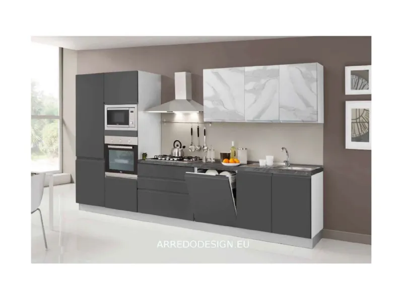 Cucina a prezzo scontato lineare moderna Kelly Net cucine