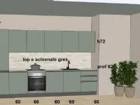 Cucina altri colori moderna lineare Promo infinity 360 gres Gicinque in Offerta Outlet