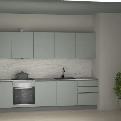 Cucina altri colori moderna lineare Promo infinity 360 gres Gicinque in Offerta Outlet