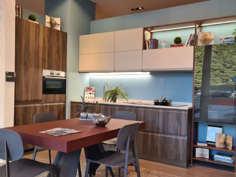 Cucina Scavolini moderna lineare altri colori in laminato materico Formalia 