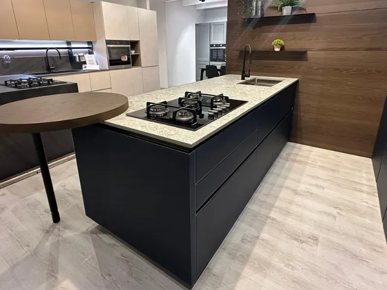 Cucina Alutech  moderna blu La casa moderna con isola scontata 55%