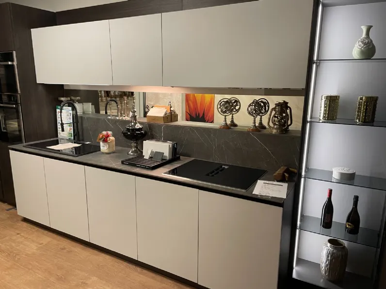 Cucina lineare moderna grigia Antares Lam a soli 14246 Euro