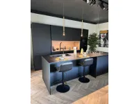 Cucina antracite design con isola Infinity Stosa in Offerta Outlet