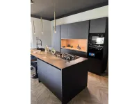 Cucina antracite design con isola Infinity Stosa in Offerta Outlet