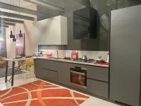 Cucina antracite moderna con penisola Evolution Scavolini