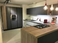 Cucina antracite moderna con penisola Plana kal Arredo3