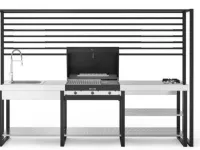 Cucina antracite moderna Composizione 1061060  Fogher in Offerta Outlet 
