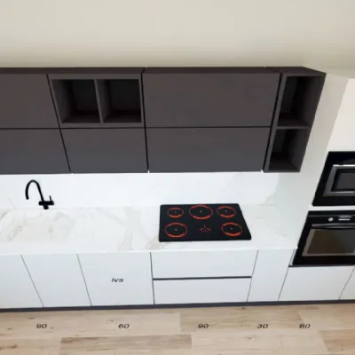 Cucina antracite moderna lineare Line  Astra scontata