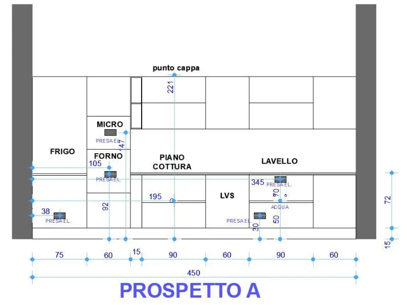 Cucina antracite moderna lineare Sp22 Astra scontata