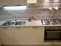 Cucina bianca classica ad angolo Apera Arredo3 scontata