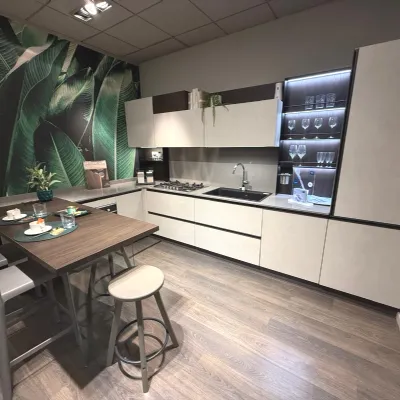 Cucina Cucina q01 con penisola Ar-due con un ribasso imperdibile