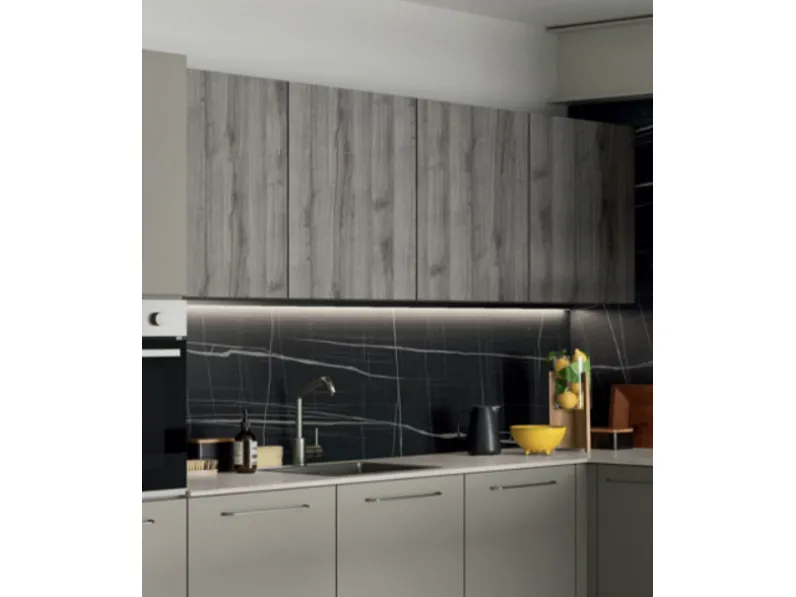 Cucina Ar-due moderna ad angolo altri colori in laminato materico Easy 6