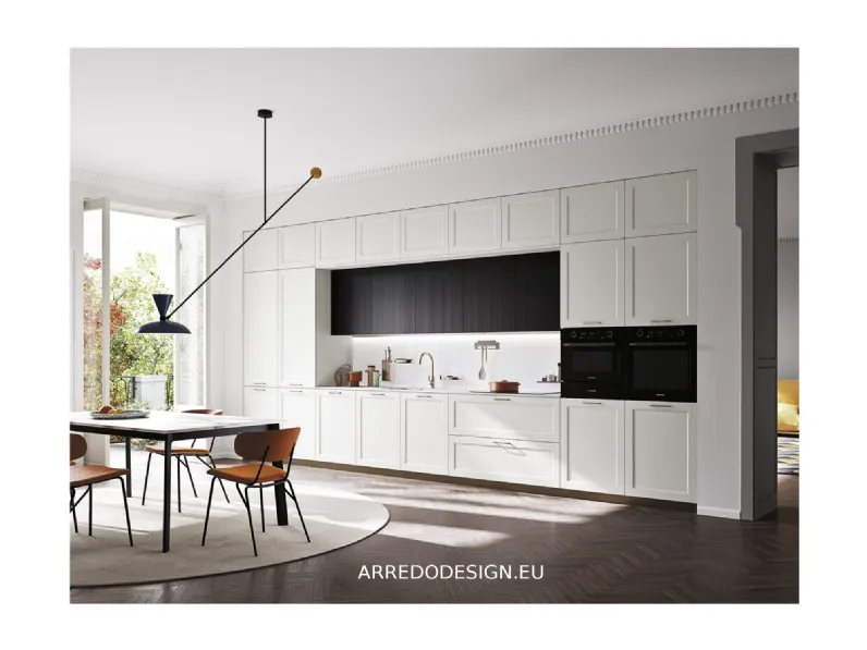 Cucina a PREZZI OUTLET in laccata opaco Ar-due -30%