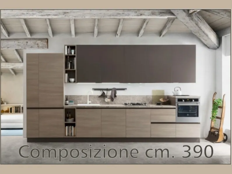 Cucina a PREZZI OUTLET in laminato materico Ar-tre -29%