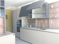 Cucina Aran cucine moderna ad isola grigio in laccato lucido Lab13