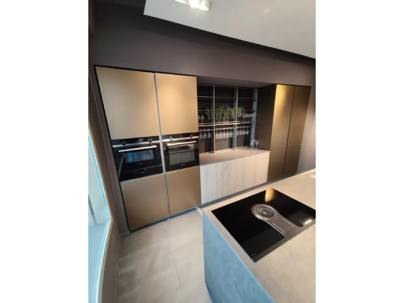 Cucina a PREZZI OUTLET in laminato materico Aran -70%