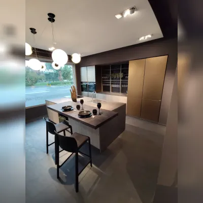 Cucina a PREZZI OUTLET in laminato materico Aran -70%