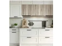 Cucina Prima cucine classica lineare arancione in legno Maya composizione 01