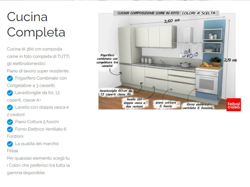 Cucina Arredo completo di Colombini casa in offerta -34%