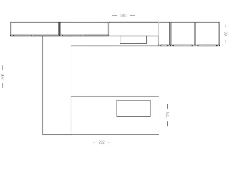 Cucina con isola in legno a prezzo scontato 35%