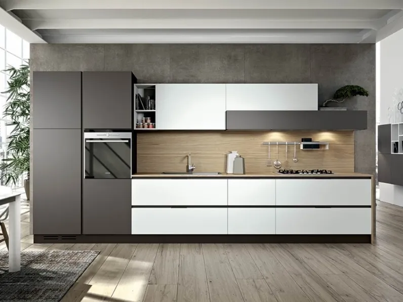 Cucina An design grigio lineare Arredo3 scontata 38%