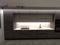 Cucina grigia moderna lineare Arredo 3  Arredo3 in Offerta Outlet