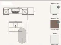 Cucina con penisola design altri colori Arredo3 Cloe a soli 2920