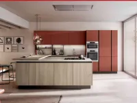 Cucina con isola in laminato materico a prezzo scontato 40%