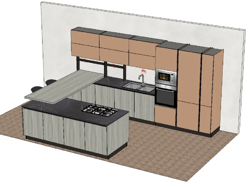 Cucina Arredo3 Cloe OFFERTA OUTLET sconto 40% 