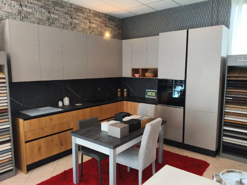 Cucina ad angolo in legno a prezzo ribassato 50%