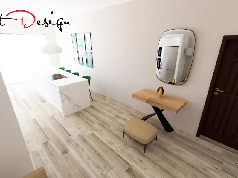 Cucina bianca design con isola Kali  Arredo3 in offerta