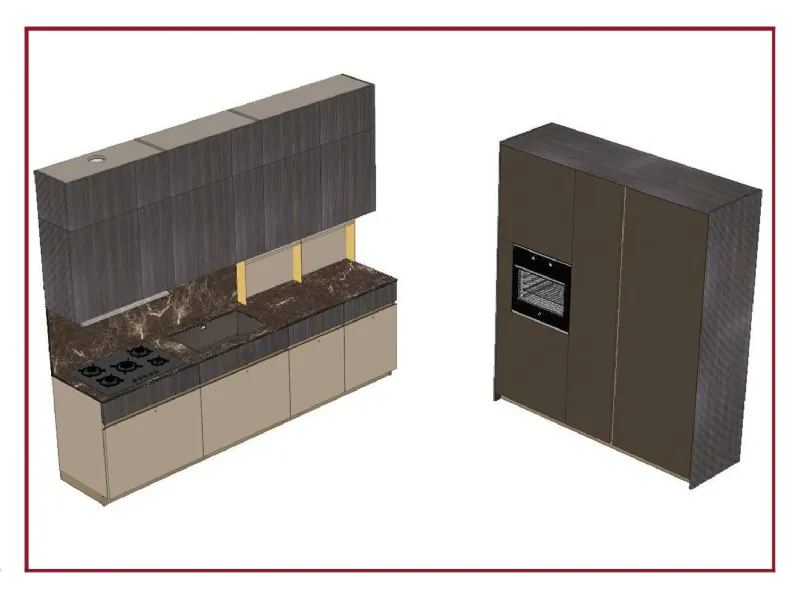 Cucina Arredo3 Kali' 2024 PREZZO OUTLET scontata 45%