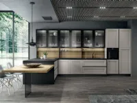 Scopri la cucina Meg in laminato opaco bianco, ad angolo e a prezzo scontato!