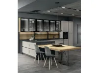 Scopri la cucina Meg in laminato opaco bianco, ad angolo e a prezzo scontato!