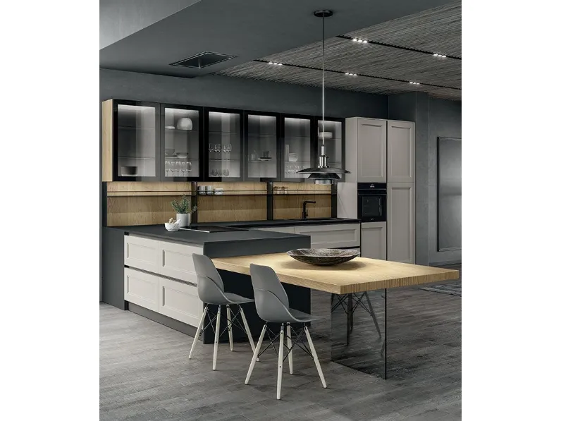 Cucina a PREZZI OUTLET in laminato opaco Arredo3 -37%