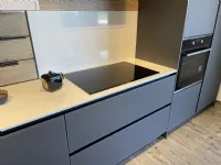 Cucina moderna lineare Mod glass Arredo3 a prezzo ribassato