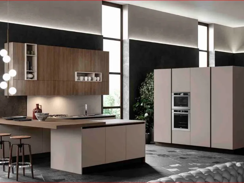 Cucina moderna con isola Round 5 Arredo3 a prezzo ribassato