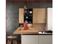 Cucina con isola moderna rovere chiaro Arredo3 Asia a soli 9780 Euro