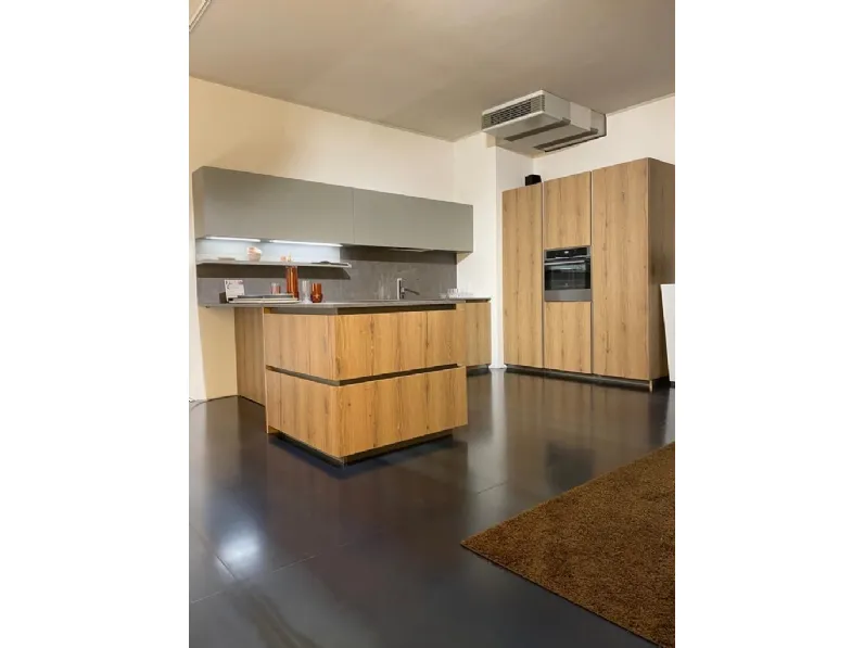 Cucina Arredo3 moderna con penisola altri colori in laminato materico Kali