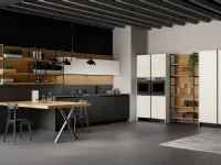 Cucina bianca moderna con penisola Asia Arredo3 a soli 14993