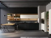 Cucina bianca moderna con penisola Asia Arredo3 a soli 14993