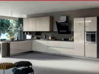 Cucina magnolia moderna con penisola Arredo3 Round 3 a soli 9000 Euro