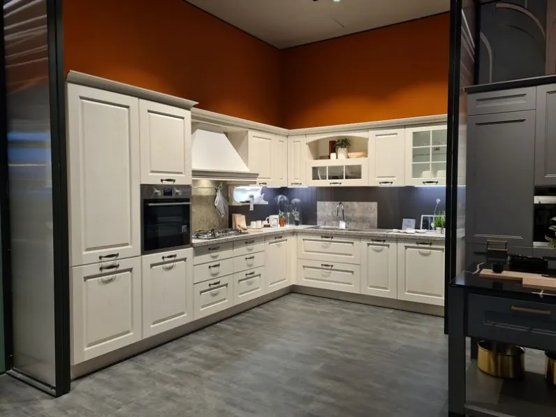 CUCINA ad angolo Arredo3 Sa 186 solid bianco SCONTATA 50%