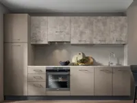 Cucina Arrex moderna lineare in laminato materico. Composizione 315-02. Altri colori.