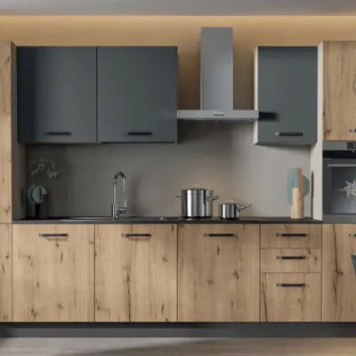 Scopri la cucina lineare moderna Arrex Composizione 345-02 a prezzo scontato!