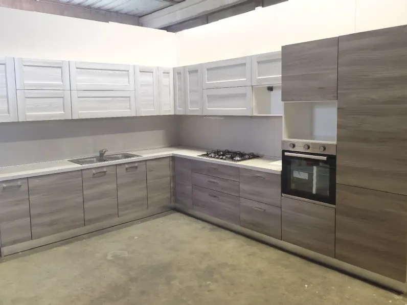 Cucina a prezzo ribassato ad angolo moderna Fiorella taiga Arrex