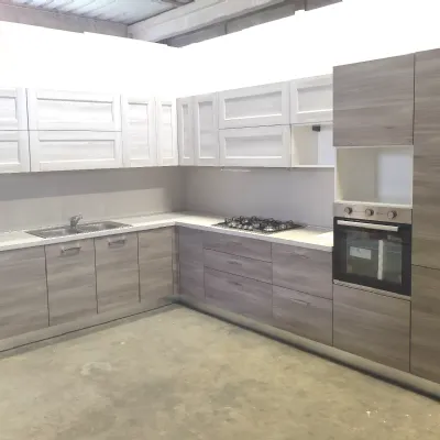 Cucina a prezzo ribassato ad angolo moderna Fiorella taiga Arrex