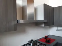 Cucina Arrex moderna ad angolo grigio in laminato materico Melissa