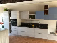 Cucina Arrex moderna lineare altri colori in laminato materico Cedro 